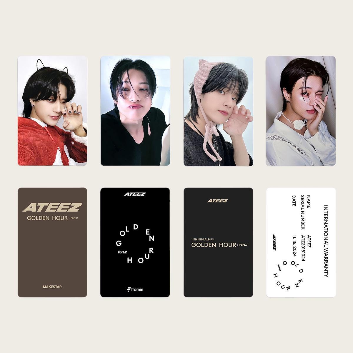 Ateez Golden Hour Part.2 Photocard Set - Kpop Merchandise View 8