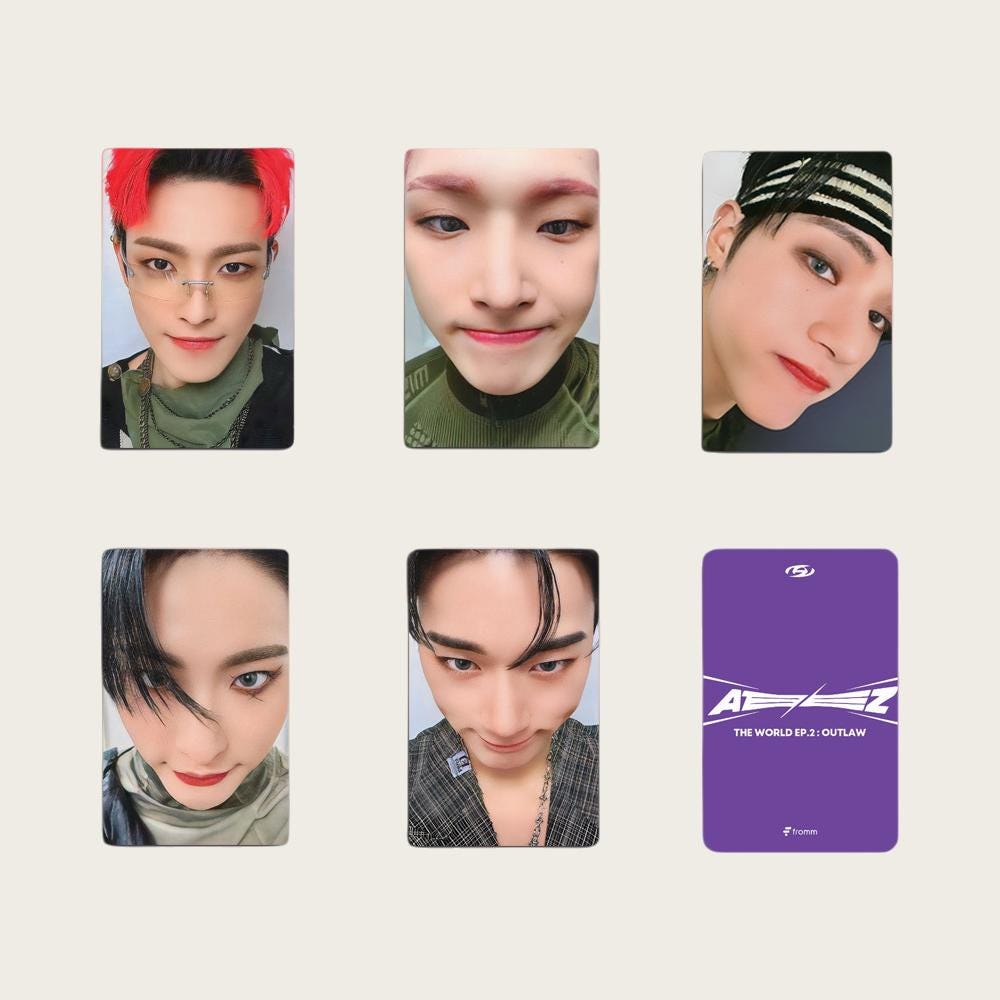 Ateez The World EP.2 Outlaw Makestar Photocard Set - Kpop Merchandise View 2