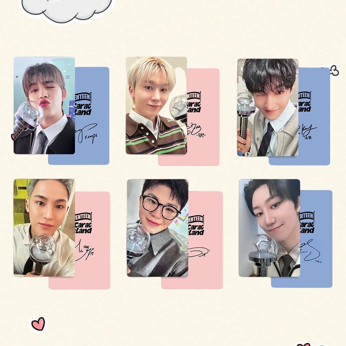 Seventeen 2025 Carat Land Potocards 12 PCS, S.Coups,... - Kpop Merchandise View 2