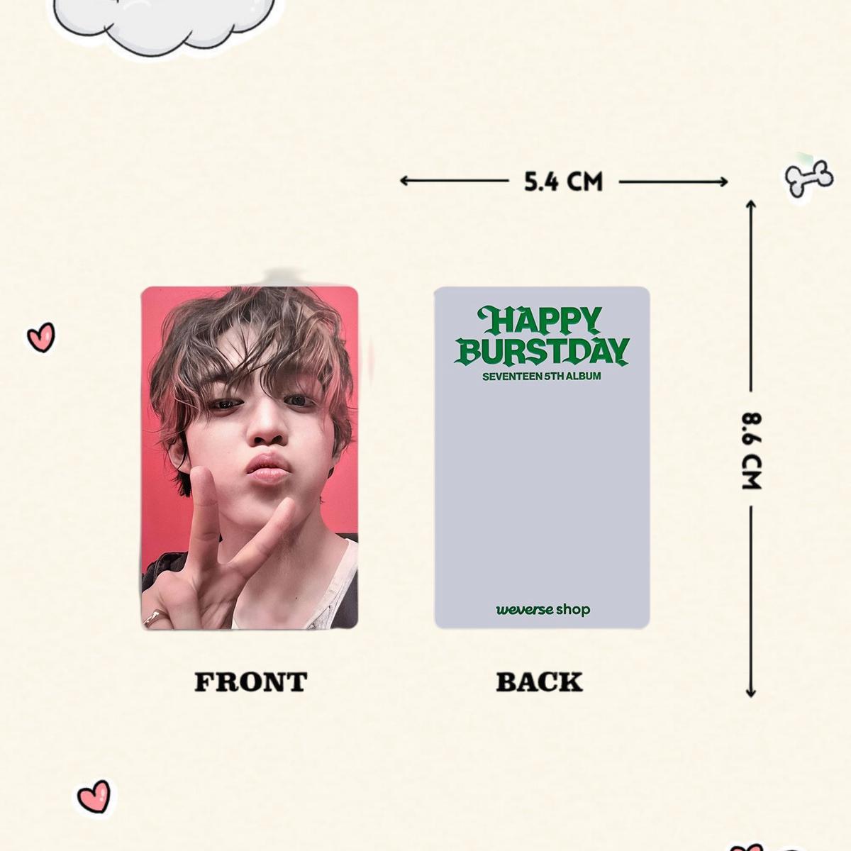 Seventeen Happy Burstday Potocards, S.Coups, Jeongha... - Kpop Merchandise View 5