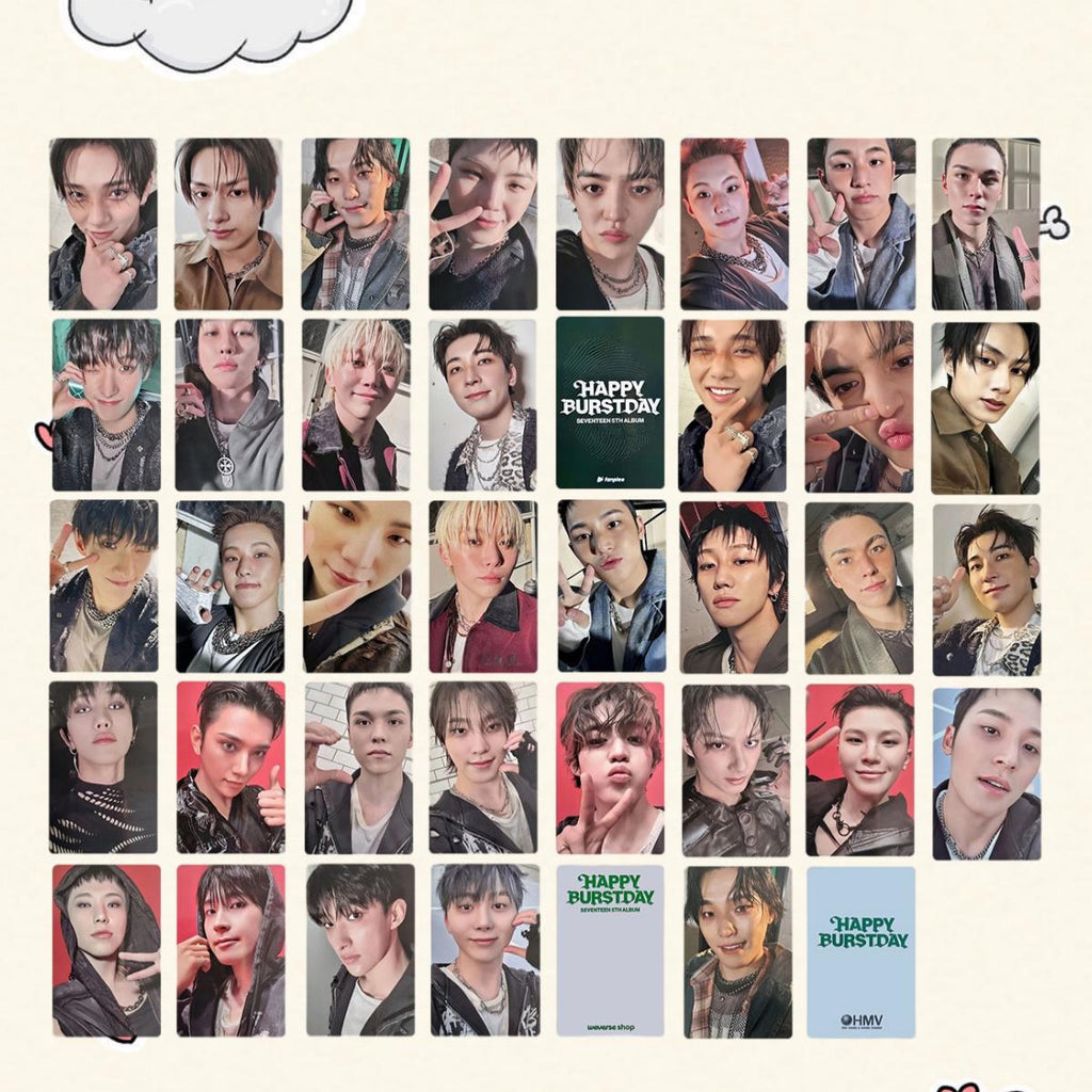 Seventeen Happy Burstday Potocards, S.Coups, Jeongha... - Kpop Merchandise View 1