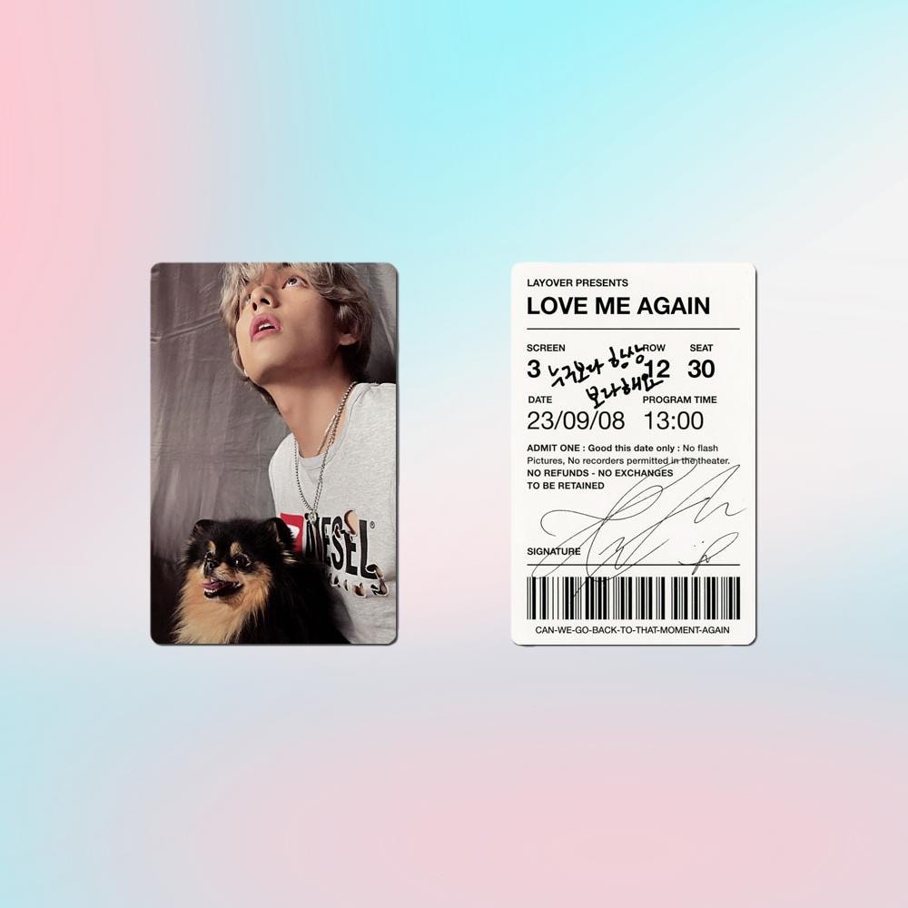 BTS Taehyung Layover Photocard - Kpop Merchandise View 3