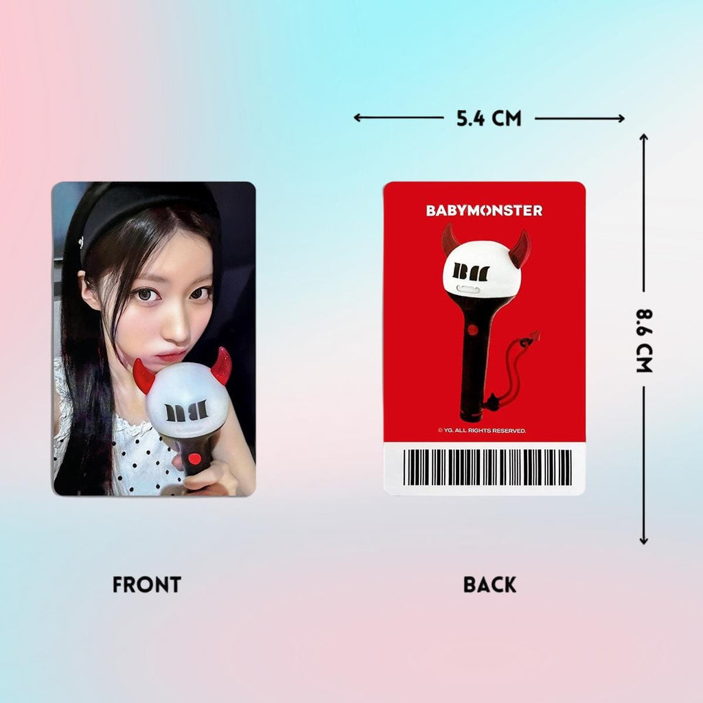 Babymonster Lightstick Photocard 7 PCS Photocard Set - Kpop Merchandise View 4