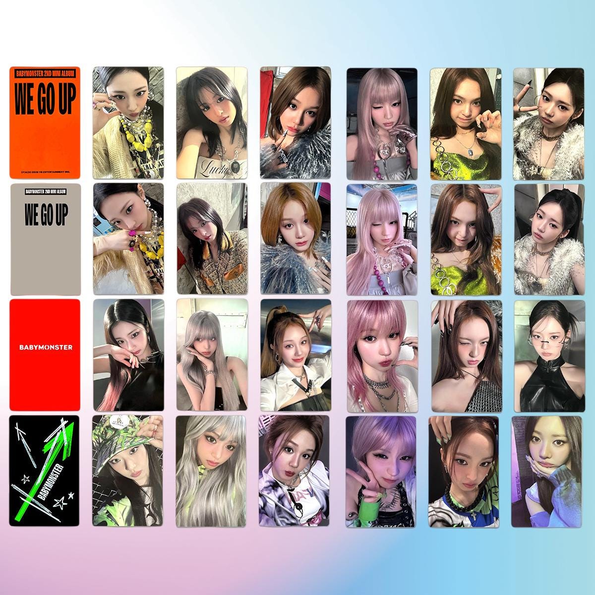 Babymonster We Go Up Photocard Photocard Set - Kpop Merchandise View 1