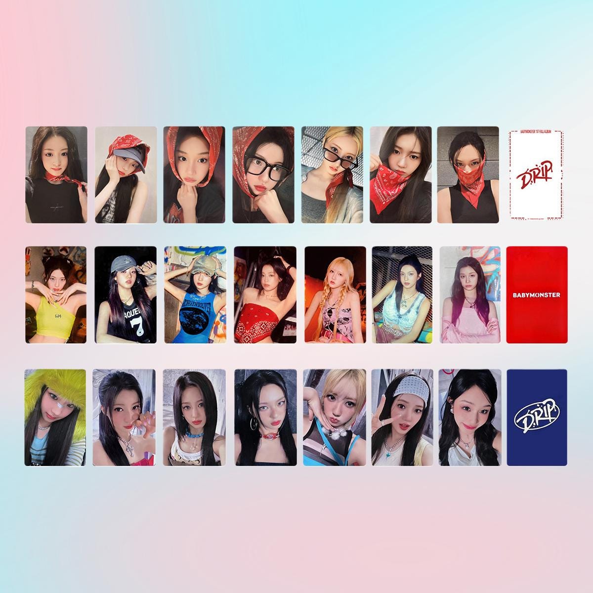 Babymonster Drip Photocard Photocard Set - Kpop Merchandise View 1