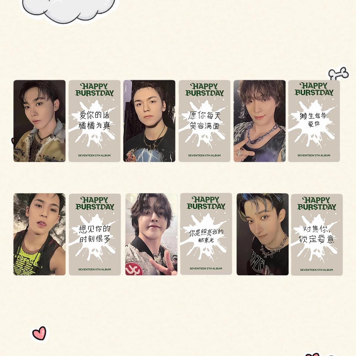 Seventeen Happy Burstday Photocard - Kpop Merchandise View 3