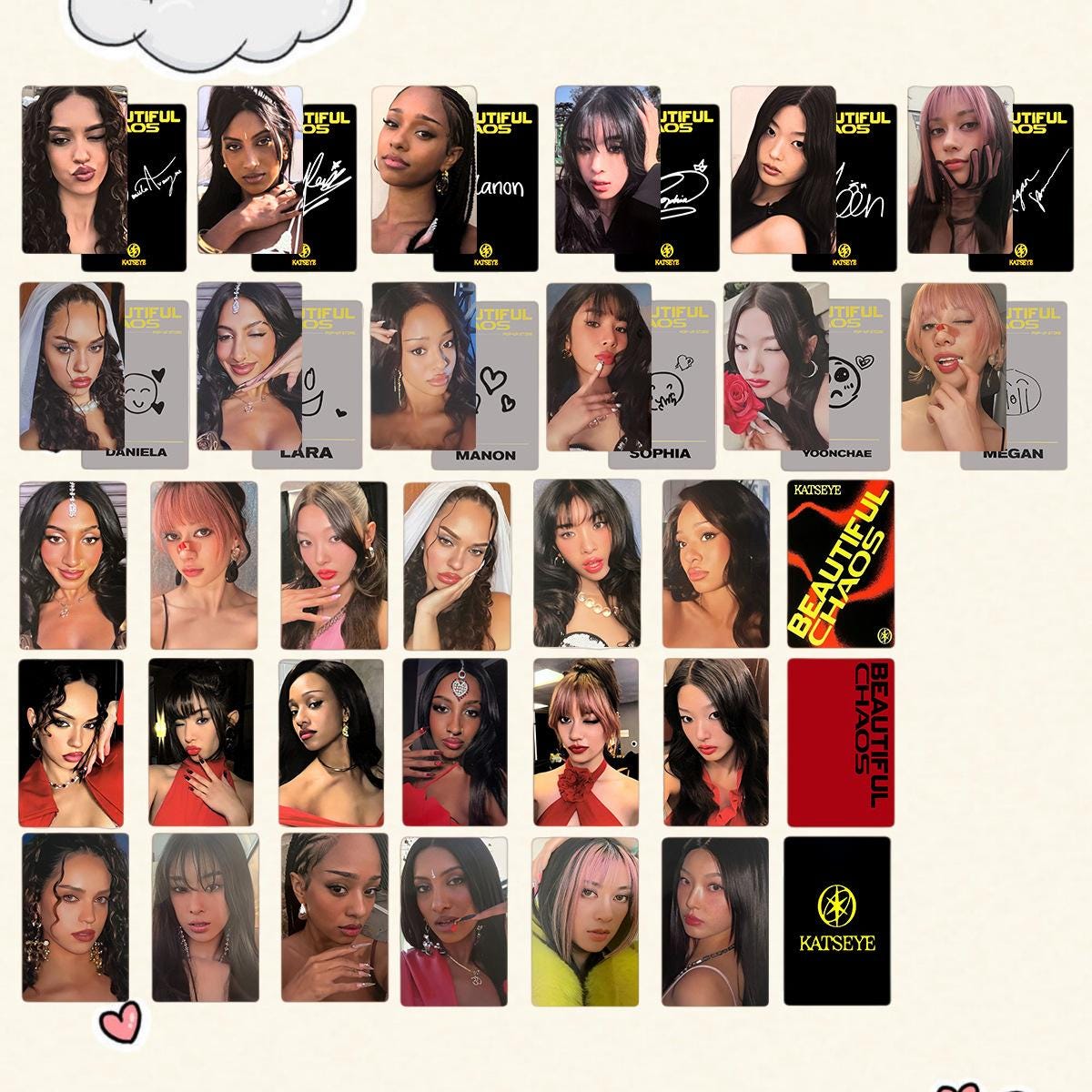 Katseye Beautiful Chaos Photocard - Kpop Merchandise View 1