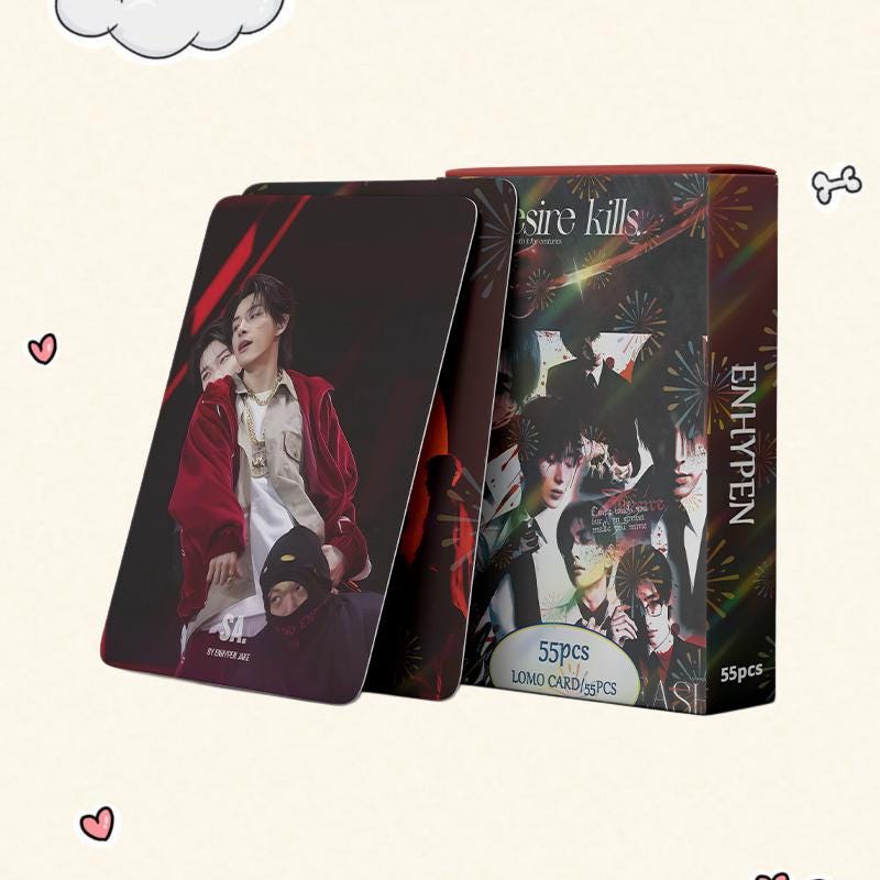 Enhypen Desire Kills Potocards 55PCS, Laser Lomo Card - Kpop Merchandise View 1