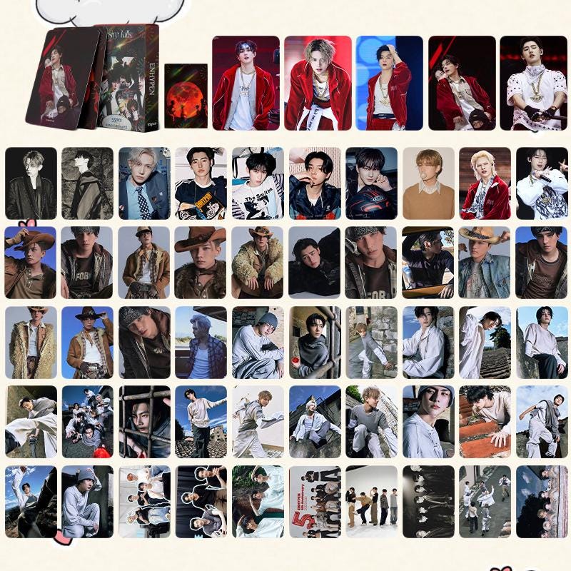 Enhypen Desire Kills Potocards 55PCS, Laser Lomo Card - Kpop Merchandise View 2