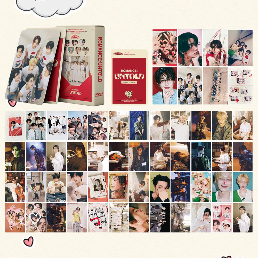 Enhypen ROMANCE UNTOLD Potocards 55PCS, Laser Lomo Card - Kpop Merchandise View 2