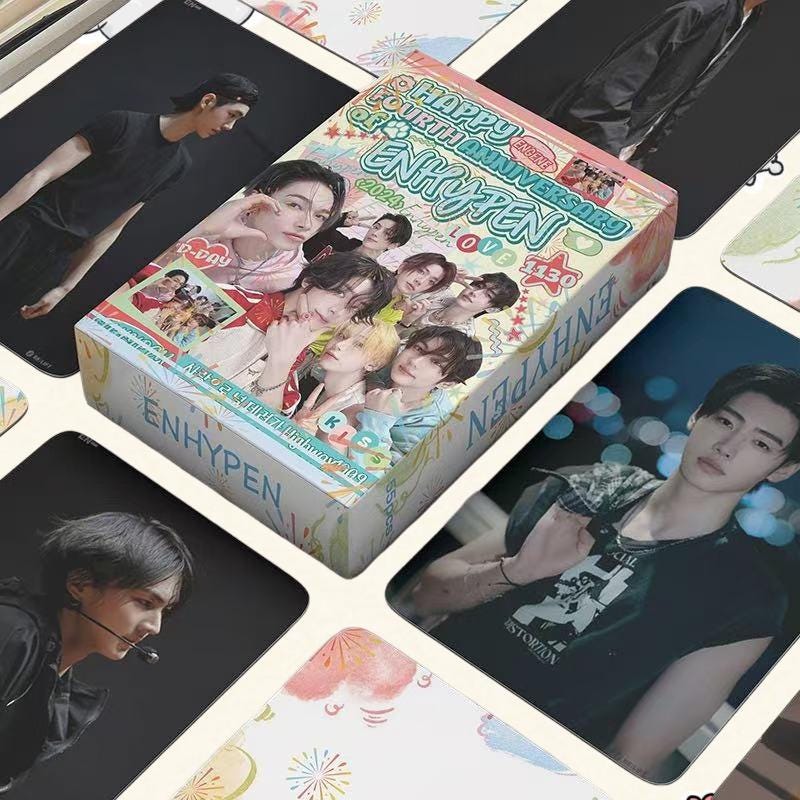 Enhypen HAPPY 4TH ANNIVERSARY Potocards 55PCS, Laser... - Kpop Merchandise View 3