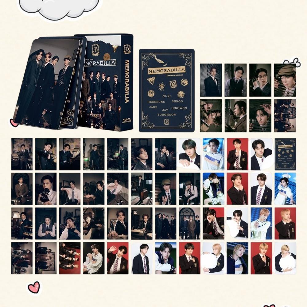 Enhypen MEMORABILIA Potocards 55PCS, Laser Lomo Card - Kpop Merchandise View 2