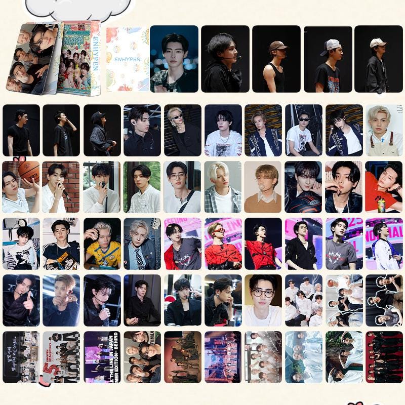 Enhypen HAPPY 4TH ANNIVERSARY Potocards 55PCS, Laser... - Kpop Merchandise View 2
