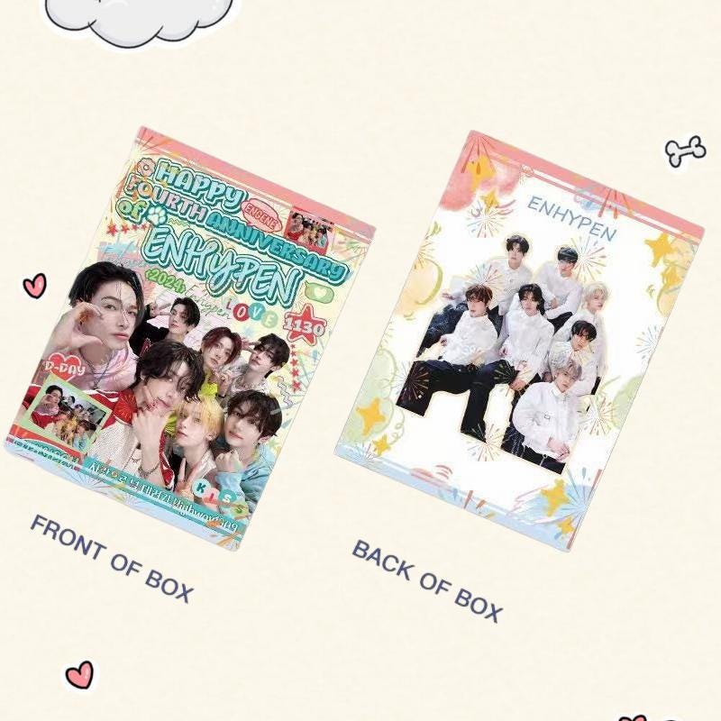 Enhypen HAPPY 4TH ANNIVERSARY Potocards 55PCS, Laser... - Kpop Merchandise View 4