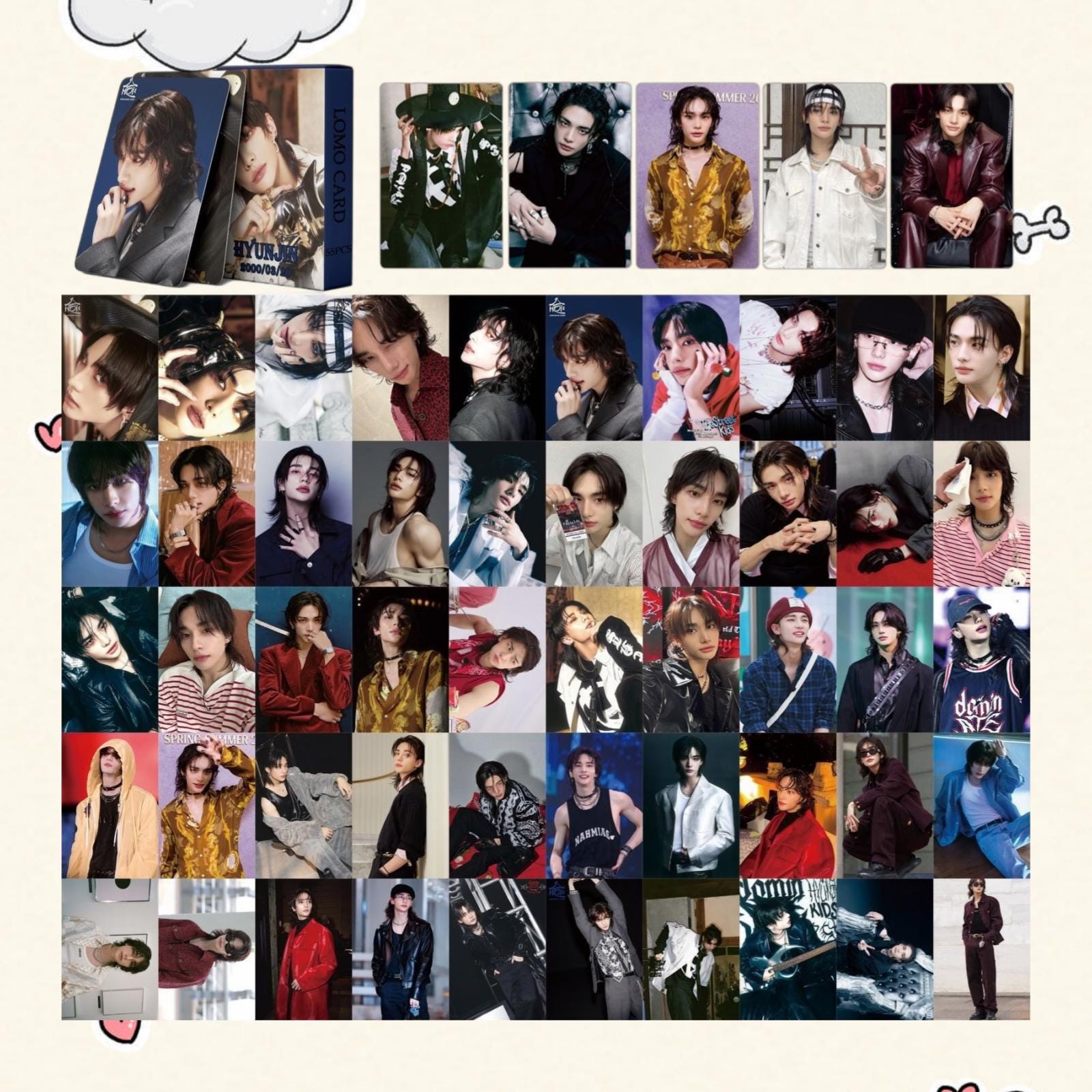 Stray Kids hotocards 55PCS, Bang Chan, Lee Know, Cha... - Kpop Merchandise View 2