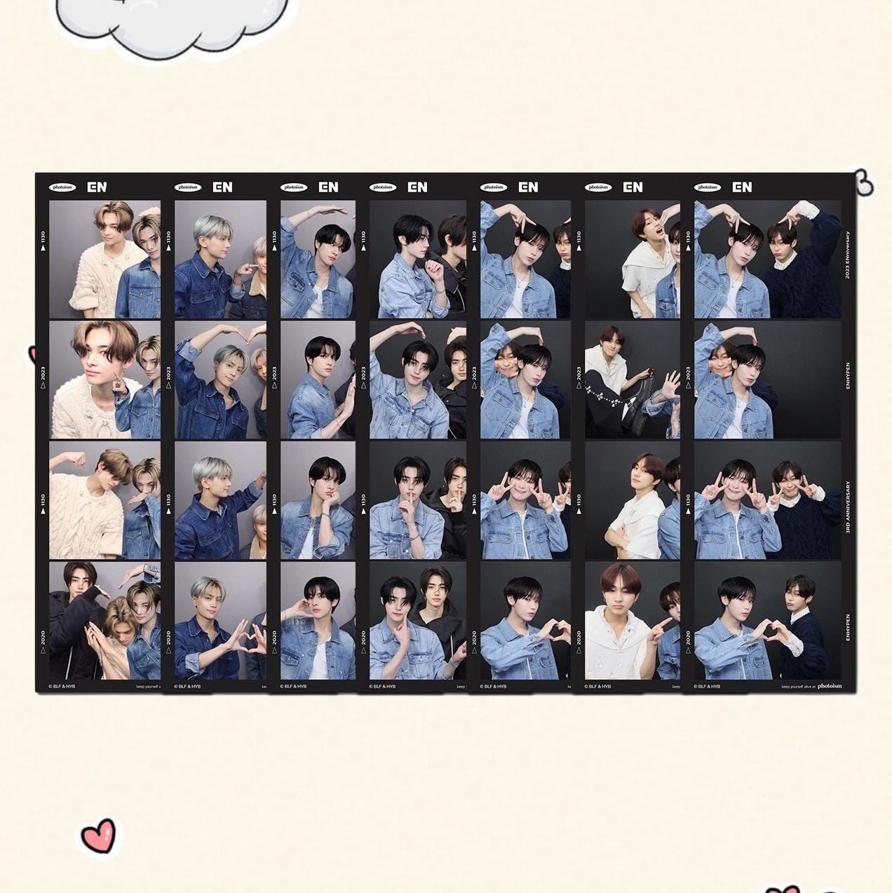 Enhypen Four-grid Bookmark Card Potocards, Jungwon, ... - Kpop Merchandise View 1